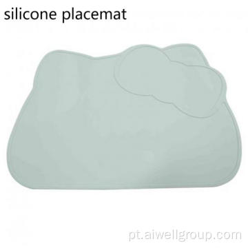 Baby Silicone Placemat em forma de gato